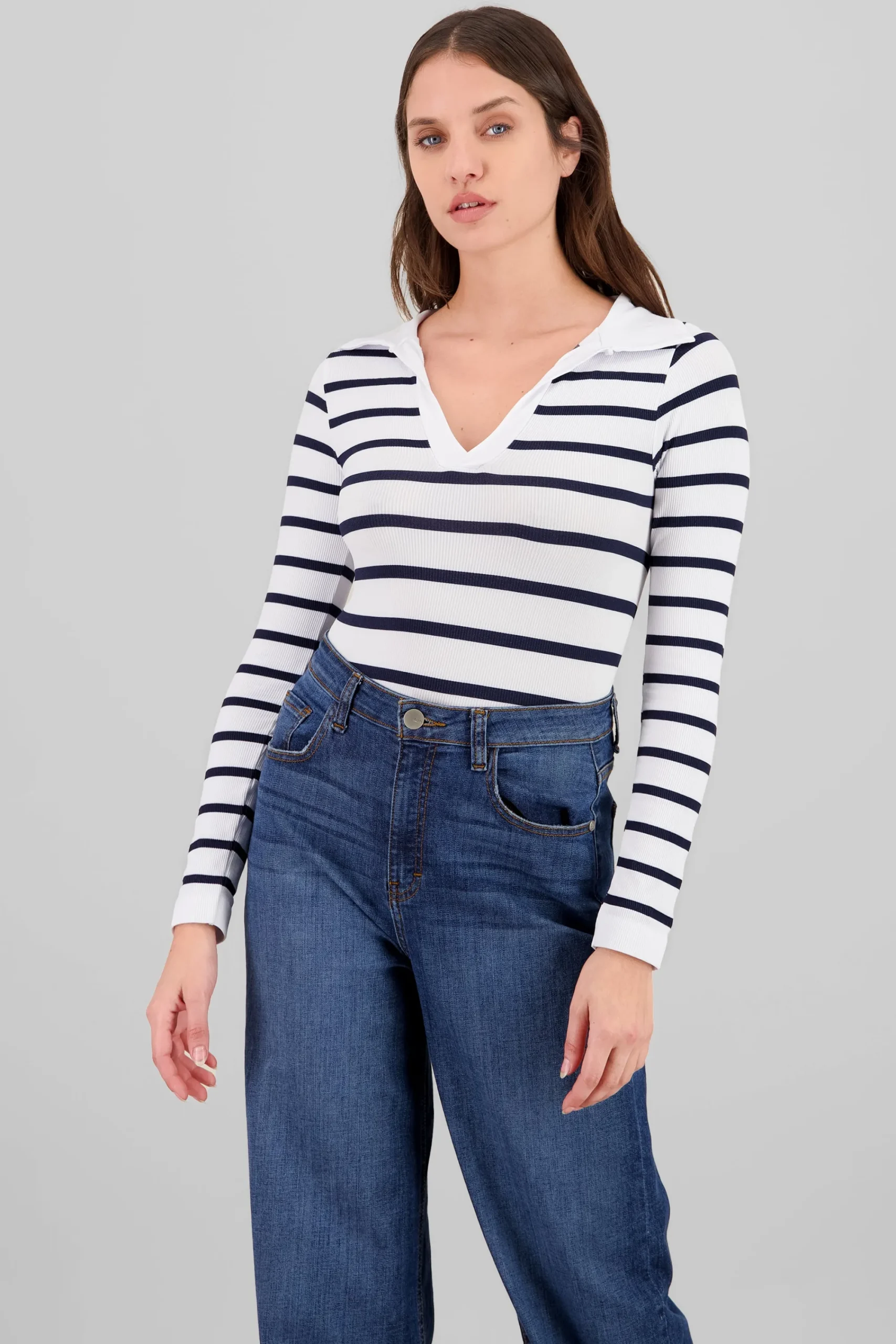 Shasa Seamless Long Sleeve Polo Neck Bodysuit