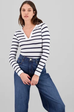 Shasa Seamless Long Sleeve Polo Neck Bodysuit