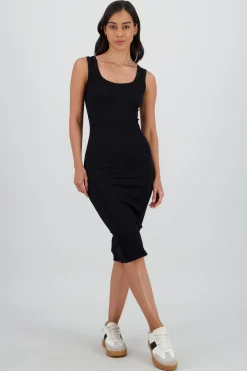 Shasa Seamless Plain Midi Dress