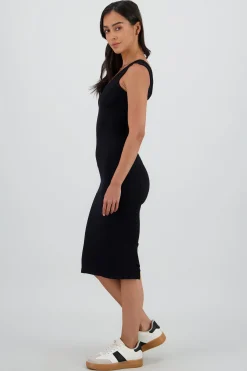 Shasa Seamless Plain Midi Dress