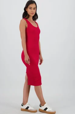 Shasa Seamless Plain Midi Dress