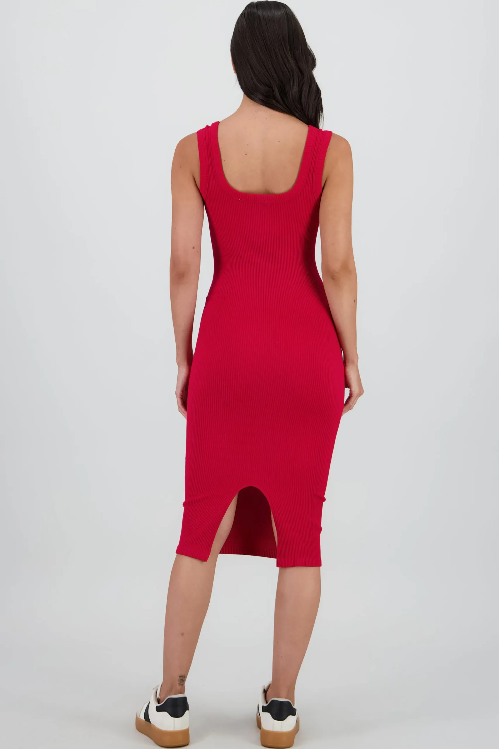 Shasa Seamless Plain Midi Dress