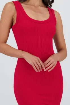 Shasa Seamless Plain Midi Dress