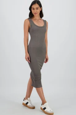 Shasa Seamless Plain Midi Dress