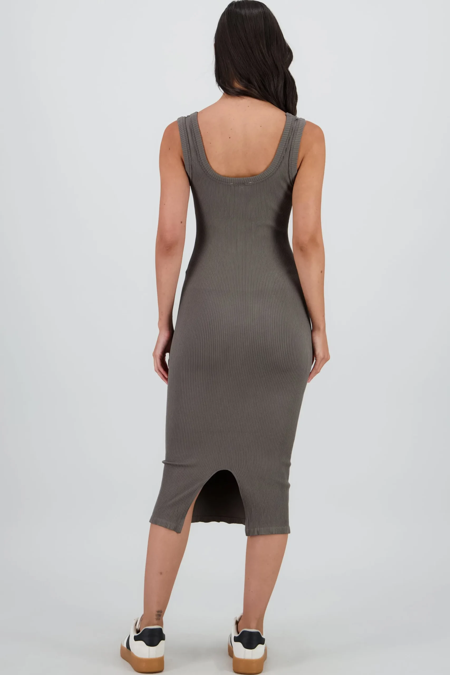 Shasa Seamless Plain Midi Dress
