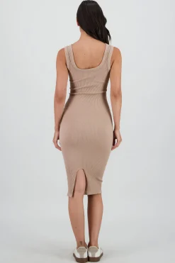 Shasa Seamless Plain Midi Dress