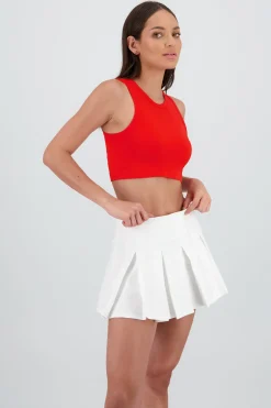 Shasa Seamless Solid Halter Crop Top