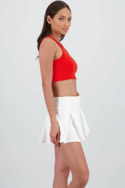 Shasa Seamless Solid Halter Crop Top
