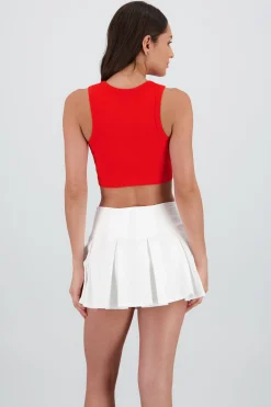 Shasa Seamless Solid Halter Crop Top