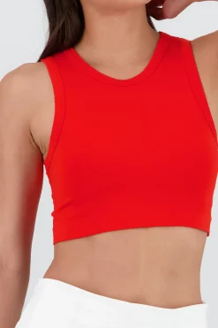 Shasa Seamless Solid Halter Crop Top