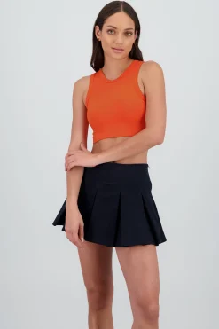 Shasa Seamless Solid Halter Crop Top