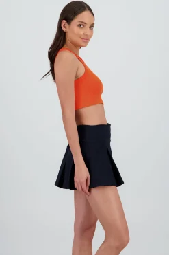 Shasa Seamless Solid Halter Crop Top