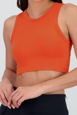 Shasa Seamless Solid Halter Crop Top