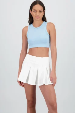 Shasa Seamless Solid Halter Crop Top