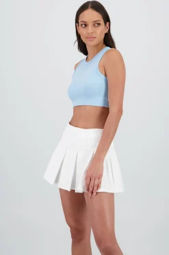Shasa Seamless Solid Halter Crop Top