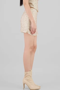 Shasa Sequin Detail Mini Skirt