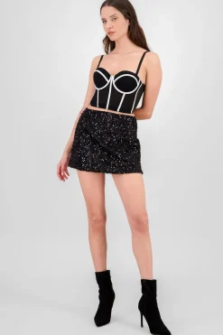 Shasa Sequin Mini Skirt