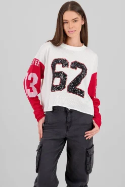 Shasa Sequin Numbers Sports T Shirt