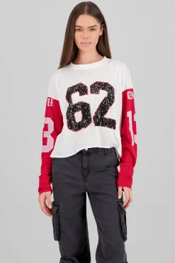 Shasa Sequin Numbers Sports T Shirt