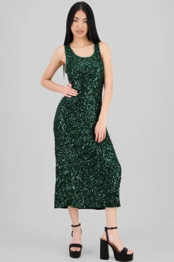 Shasa Sequin Strappy Maxi Dress