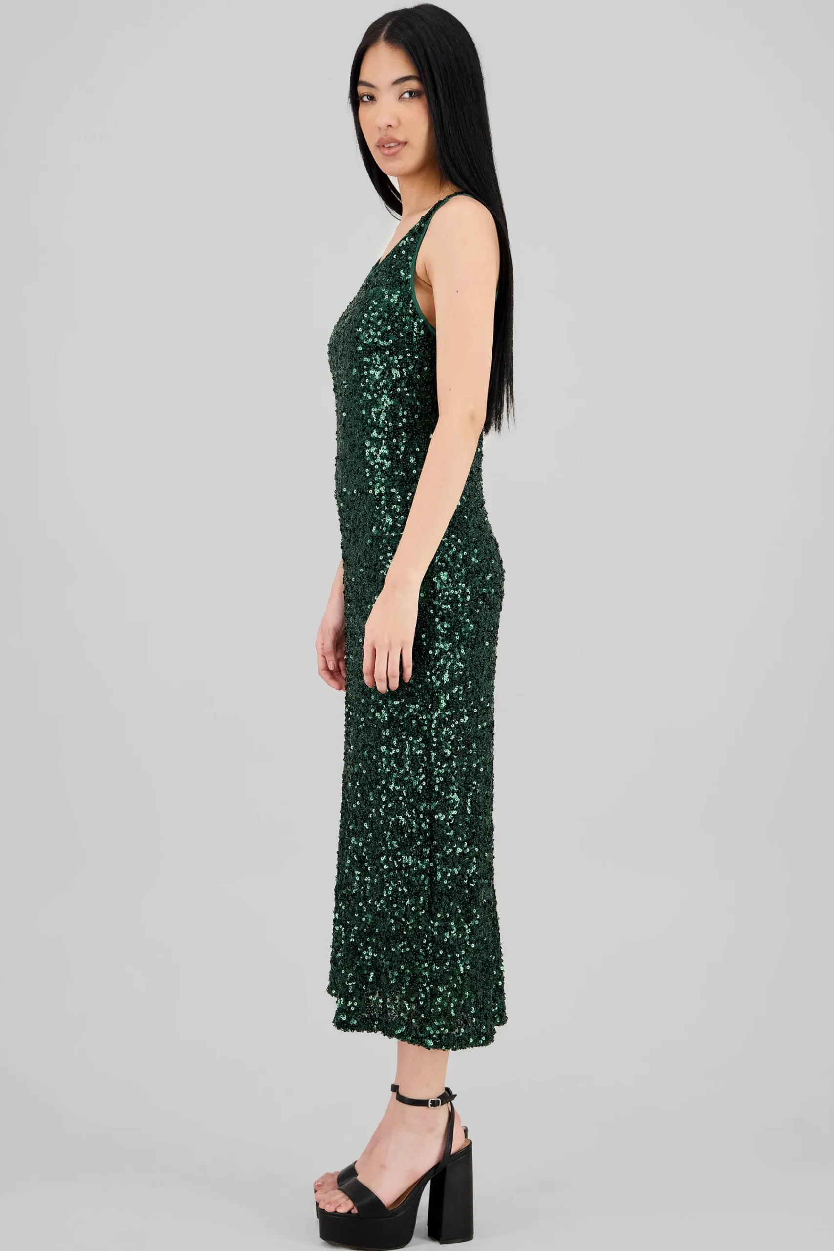 Shasa Sequin Strappy Maxi Dress