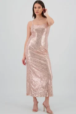 Shasa Sequin Strappy Maxi Dress