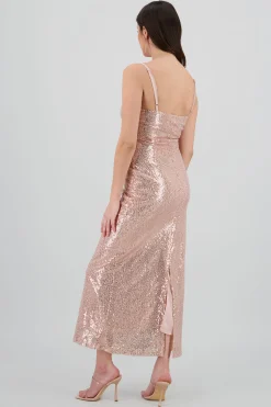 Shasa Sequin Strappy Maxi Dress