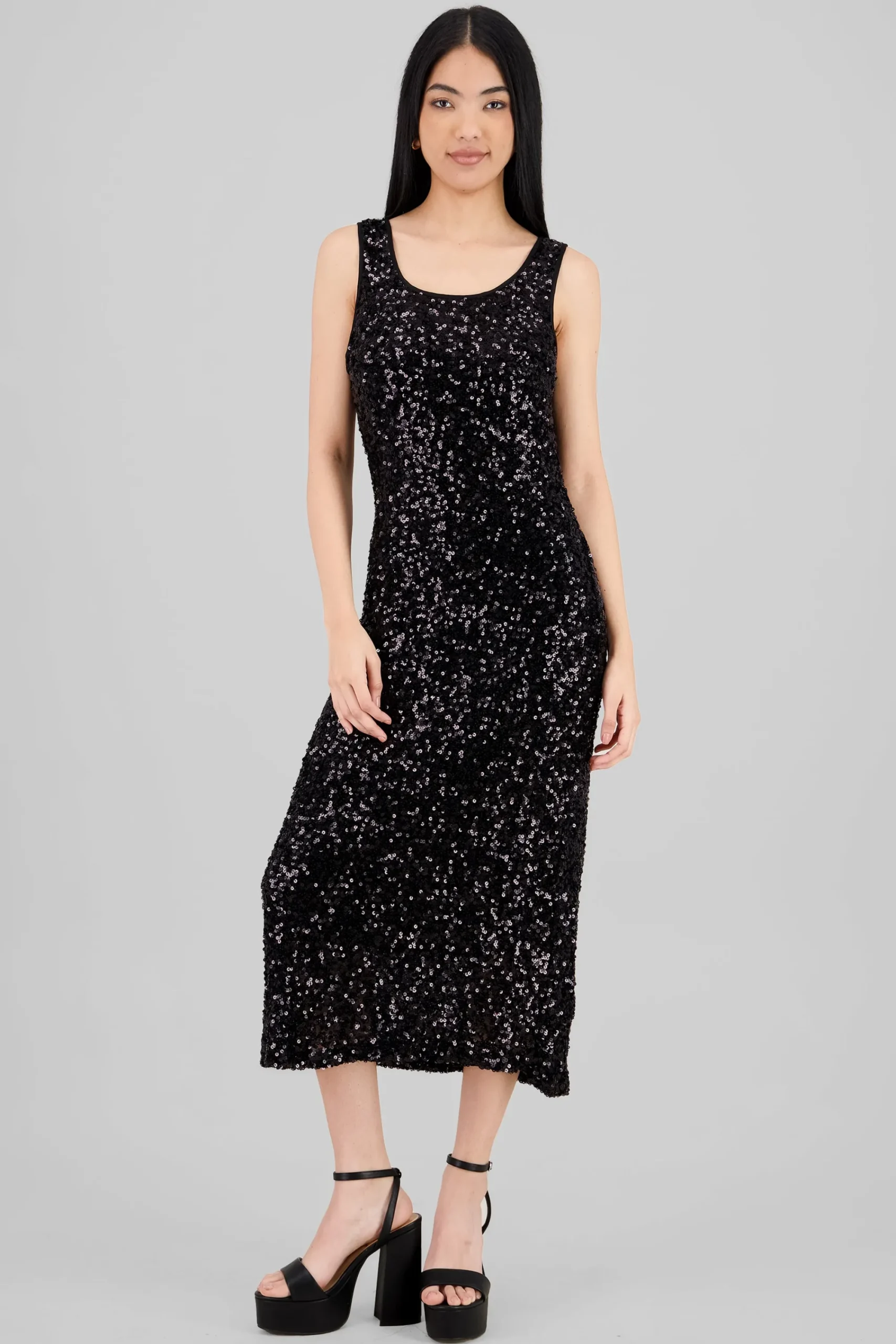 Shasa Sequin Strappy Maxi Dress