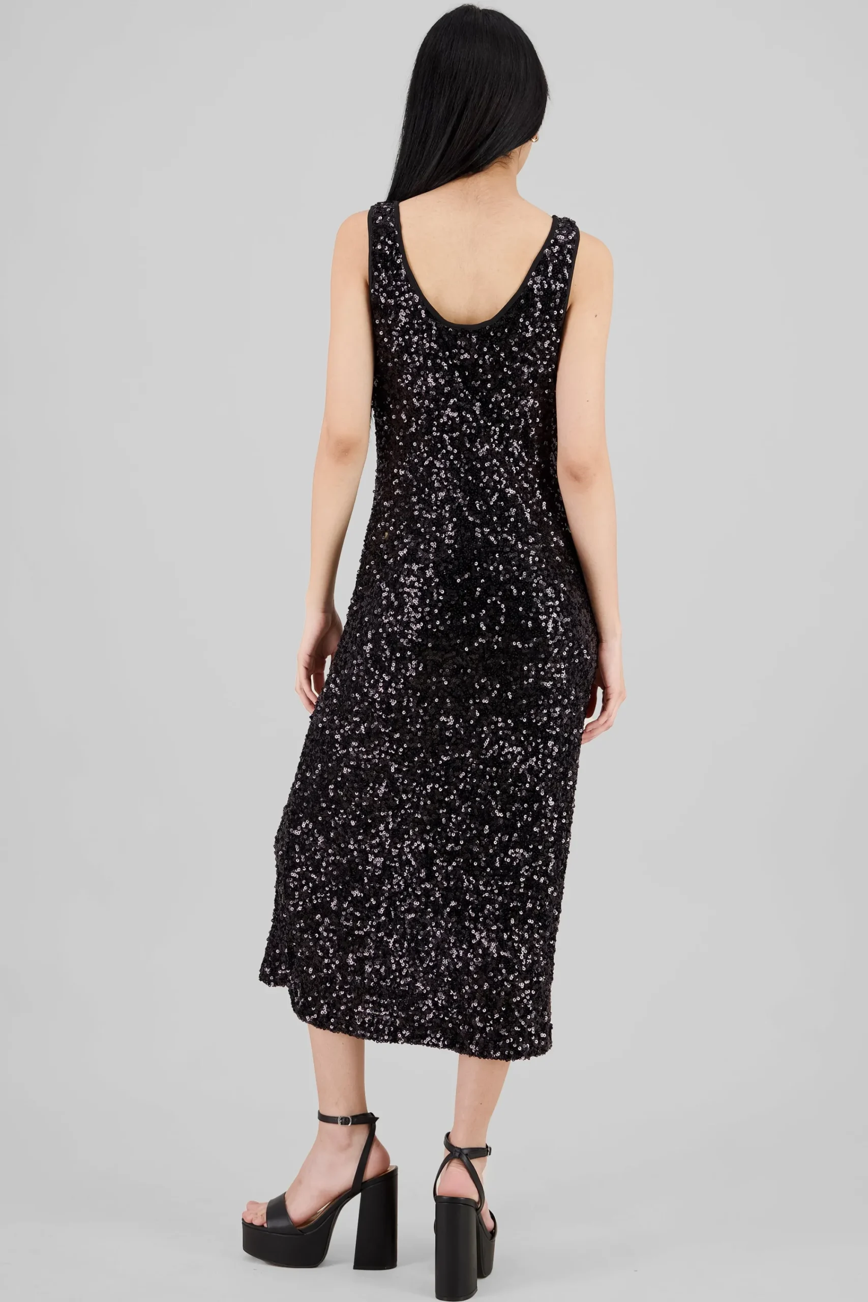 Shasa Sequin Strappy Maxi Dress
