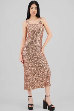 Shasa Sequin Strappy Maxi Dress