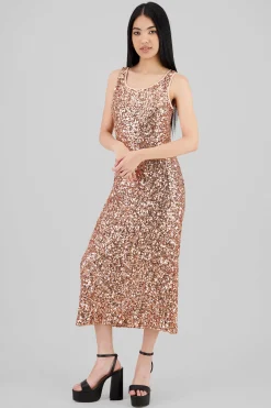 Shasa Sequin Strappy Maxi Dress