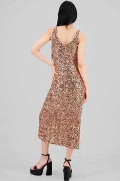 Shasa Sequin Strappy Maxi Dress