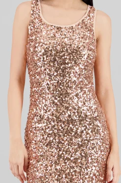 Shasa Sequin Strappy Maxi Dress