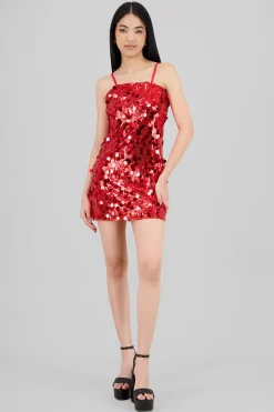 Shasa Sequin Strappy Mini Dress