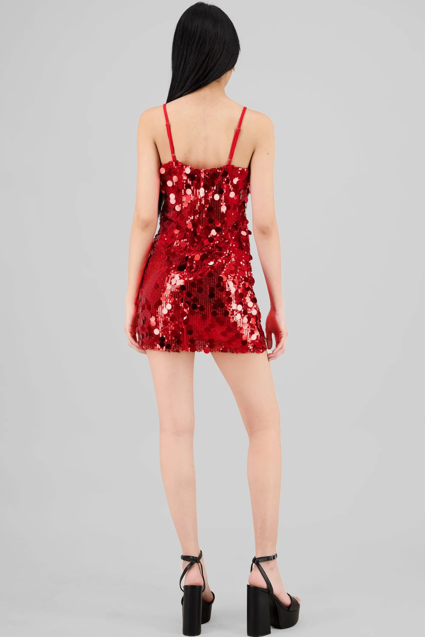 Shasa Sequin Strappy Mini Dress