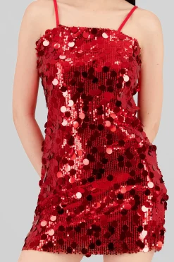 Shasa Sequin Strappy Mini Dress