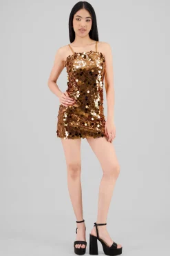 Shasa Sequin Strappy Mini Dress