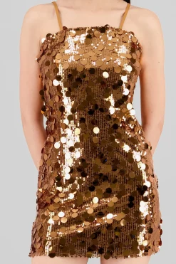 Shasa Sequin Strappy Mini Dress
