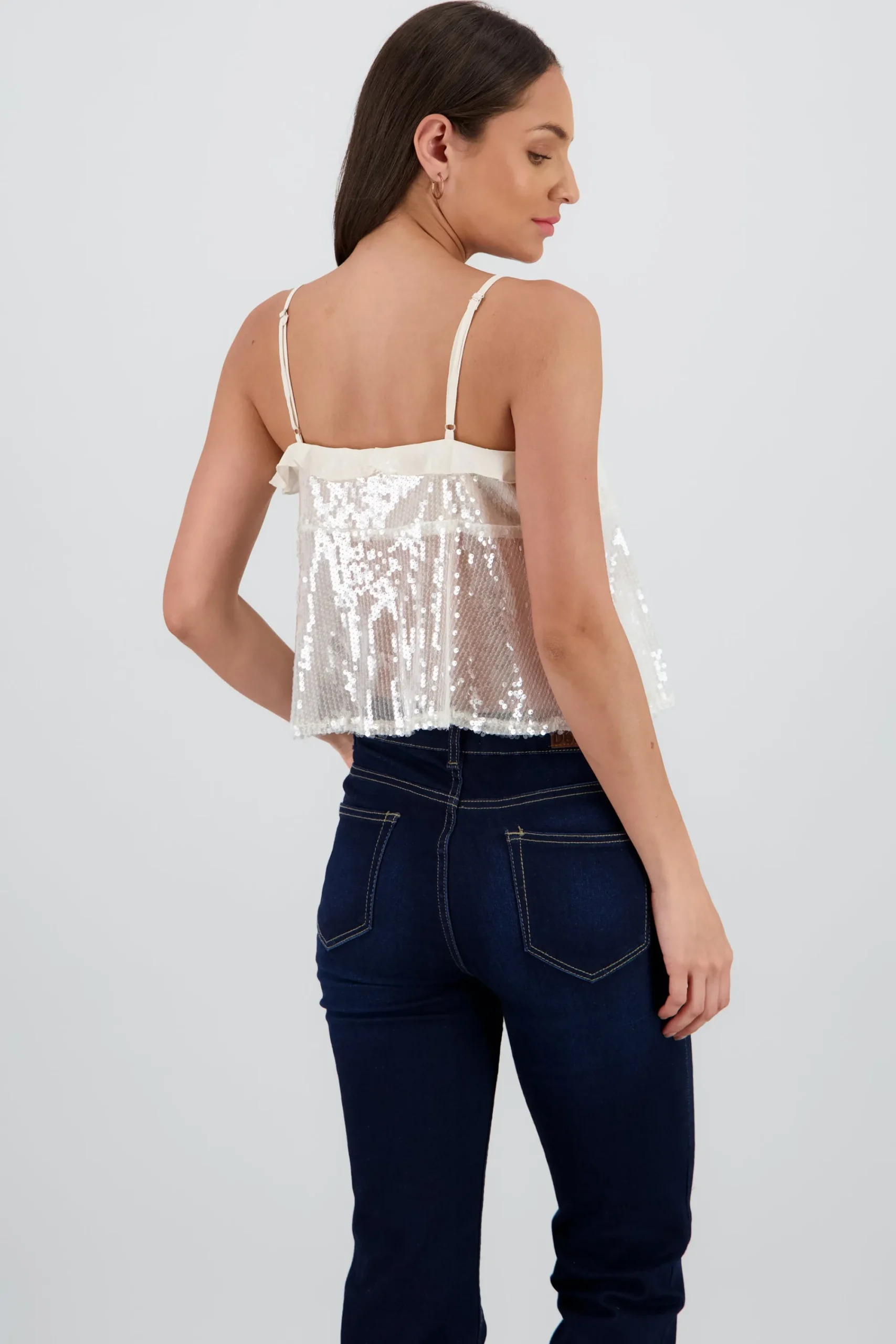 Shasa Sequin Straps Blouse