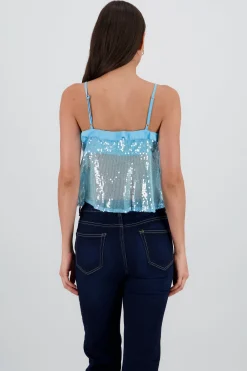 Shasa Sequin Straps Blouse