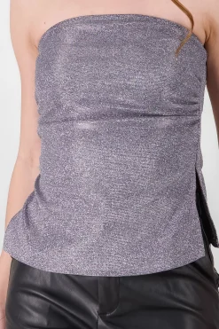 Shasa Shiny Cut Out Tube Top