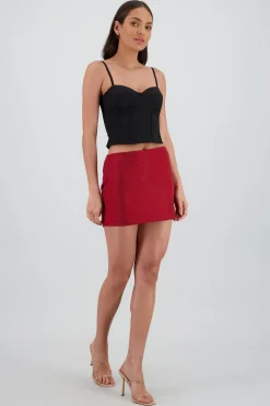 Shasa Shiny Solid Skirt