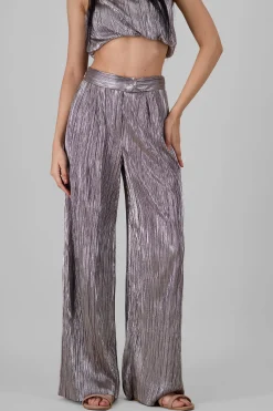 Shasa Shiny Textured Pants