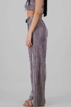 Shasa Shiny Textured Pants