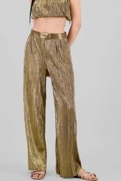Shasa Shiny Textured Pants