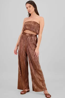Shasa Shiny Textured Pants