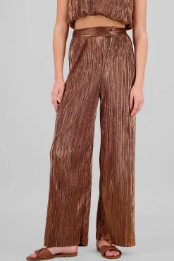 Shasa Shiny Textured Pants