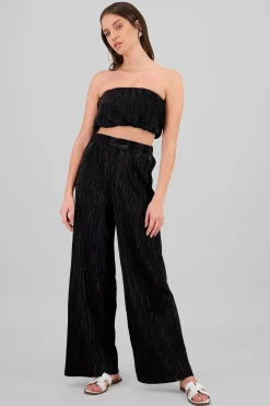 Shasa Shiny Textured Pants