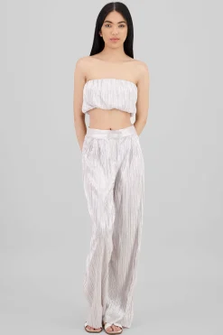 Shasa Shiny Textured Pants