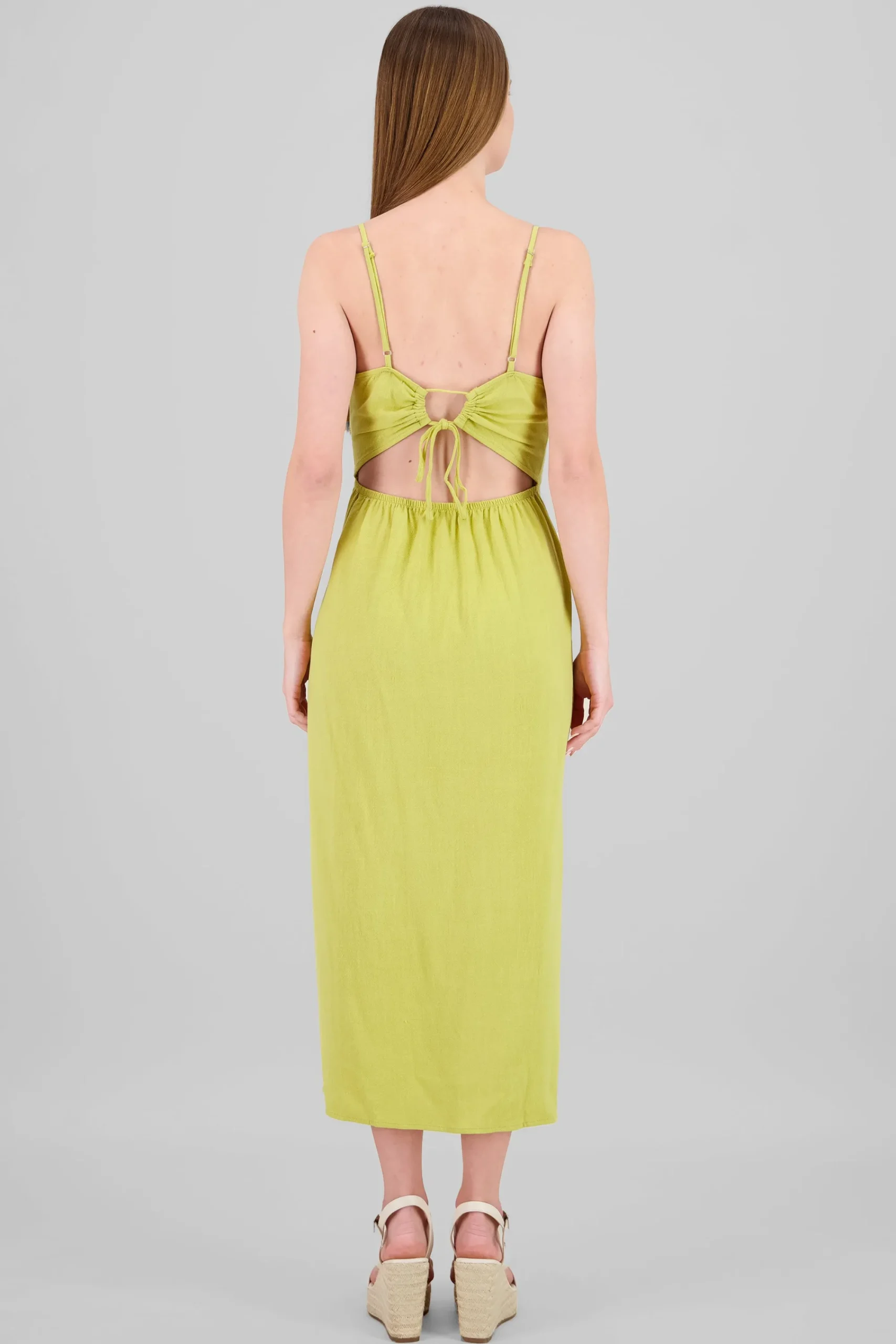 Shasa Shirred Bust Maxi Dress With Leg Slit